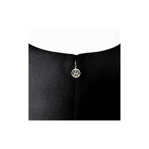 Tommy Hilfiger Short Sleeve Button Detail Black Sheath Dress Women’s Sz 2 - Picture 5 of 9